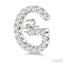 Block 'G' Initial Diamond Earrings