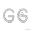 Block 'G' Initial Diamond Earrings
