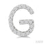 Block 'G' Initial Diamond Earrings