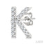 Block 'K' Initial Diamond Earrings