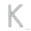 Block 'K' Initial Diamond Earrings