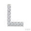 Block 'L' Initial Diamond Earrings