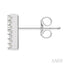 Block 'M' Initial Diamond Earrings