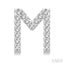 Block 'M' Initial Diamond Earrings