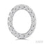 Block 'O' Initial Diamond Earrings