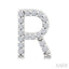 Block 'R' Initial Diamond Earrings