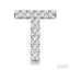 Block 'T' Initial Diamond Earrings