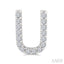 Block 'U' Initial Diamond Earrings
