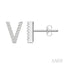 Block 'V' Initial Diamond Earrings