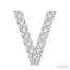 Block 'V' Initial Diamond Earrings