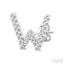 Block 'W' Initial Diamond Earrings