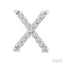 Block 'X' Initial Diamond Earrings