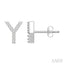Block 'Y' Initial Diamond Earrings