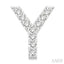 Block 'Y' Initial Diamond Earrings