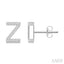 Block 'Z' Initial Diamond Earrings