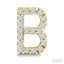Block 'B' Initial Diamond Earrings