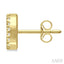 Block 'D' Initial Diamond Earrings