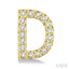 Block 'D' Initial Diamond Earrings