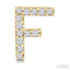 Block 'F' Initial Diamond Earrings