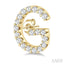 Block 'G' Initial Diamond Earrings