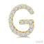 Block 'G' Initial Diamond Earrings