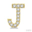 Block 'J' Initial Diamond Earrings