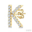 Block 'K' Initial Diamond Earrings