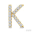Block 'K' Initial Diamond Earrings