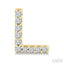 Block 'L' Initial Diamond Earrings