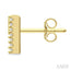 Block 'M' Initial Diamond Earrings