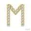 Block 'M' Initial Diamond Earrings