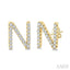 Block 'N' Initial Diamond Earrings