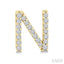 Block 'N' Initial Diamond Earrings