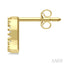 Block 'Q' Initial Diamond Earrings
