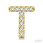 Block 'T' Initial Diamond Earrings