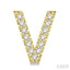 Block 'V' Initial Diamond Earrings