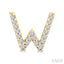 Block 'W' Initial Diamond Earrings