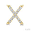 Block 'X' Initial Diamond Earrings