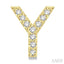 Block 'Y' Initial Diamond Earrings