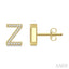 Block 'Z' Initial Diamond Earrings