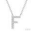 Block 'F' Initial Diamond Pendant