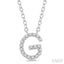 Block 'G' Initial Diamond Pendant