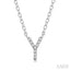 Block 'Y' Initial Diamond Pendant