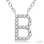 Block 'B' Initial Diamond Pendant
