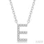 Block 'E' Initial Diamond Pendant