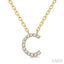 Block 'C' Initial Diamond Pendant