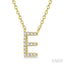 Block 'E' Initial Diamond Pendant