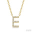 Block 'E' Initial Diamond Pendant