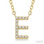 Block 'E' Initial Diamond Pendant