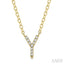 Block 'Y' Initial Diamond Pendant